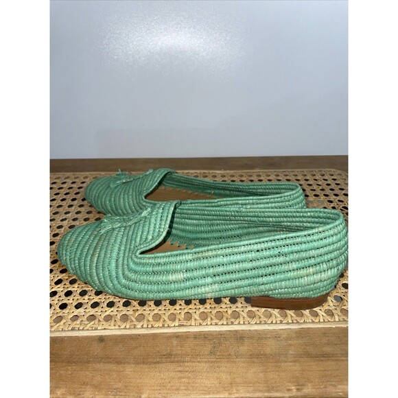 Artemis Design Co X Susan Tucker Woven Loafers Green Size 7 - Picture 4 of 8